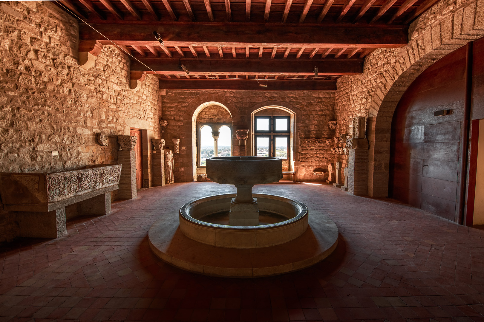 Intérieure du château comtal de la cité médiévale de Carcassonne